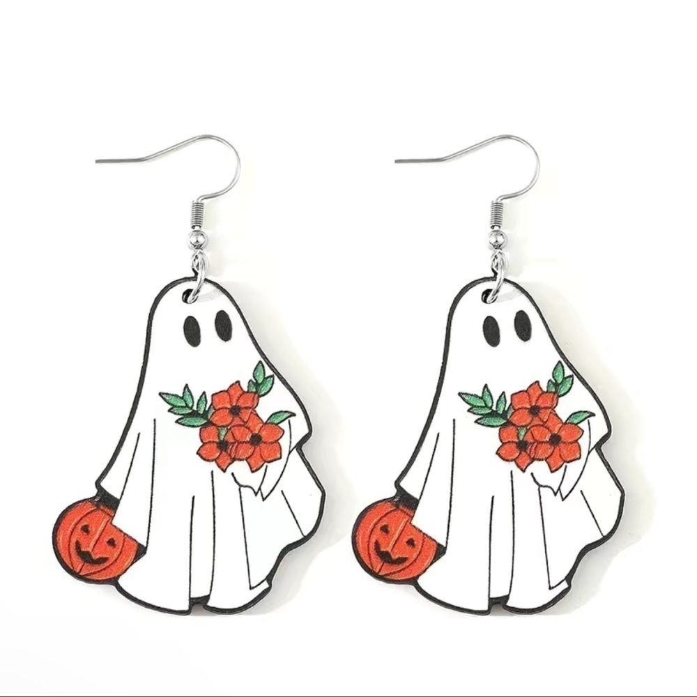 New, Cute Halloween Ghost Earrings